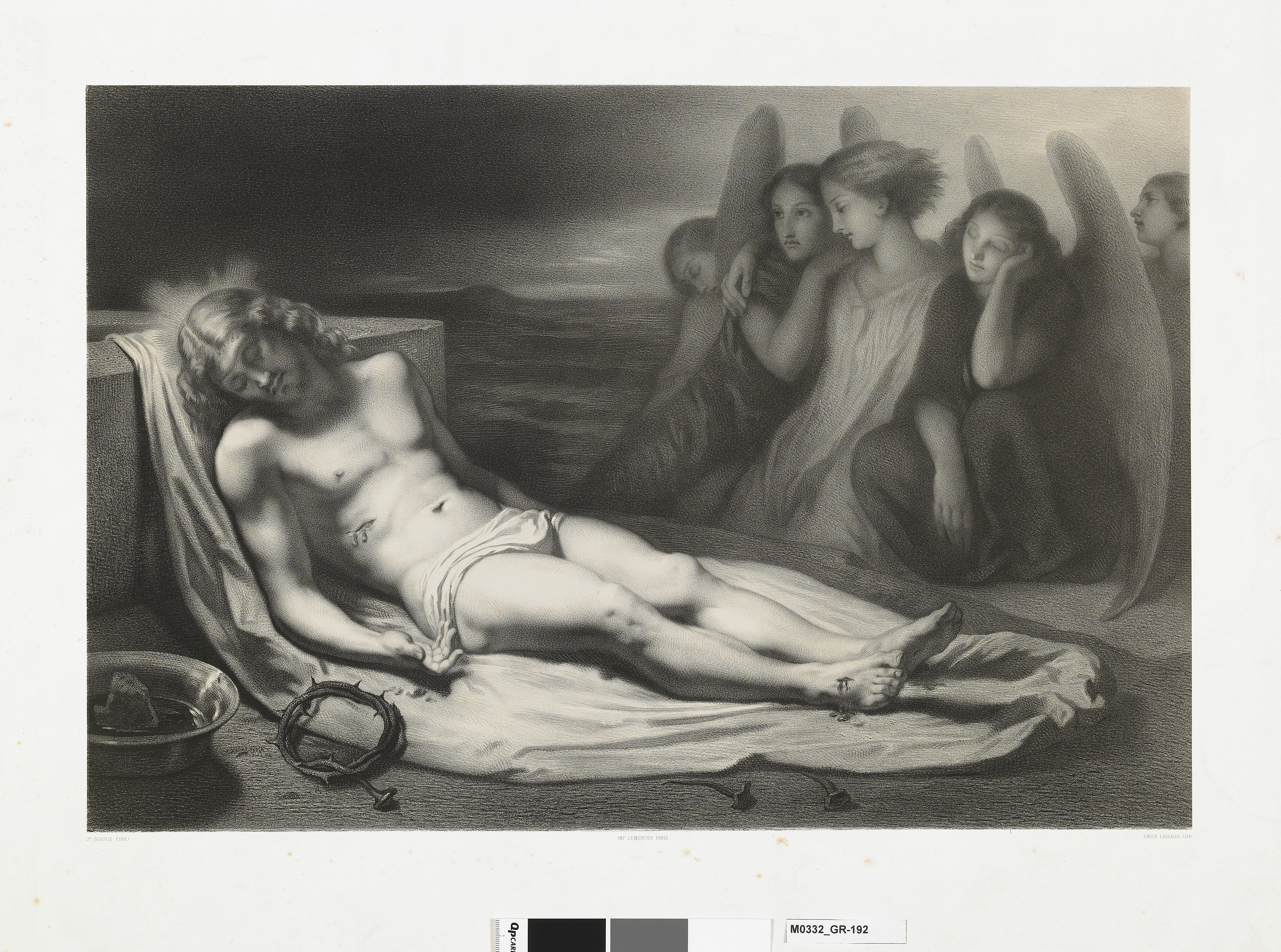 Le Christ mort veillé par les anges, Émile Lassalle, 1850-1871