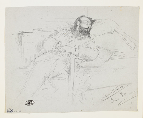 Homme endormi sur un divan_0
