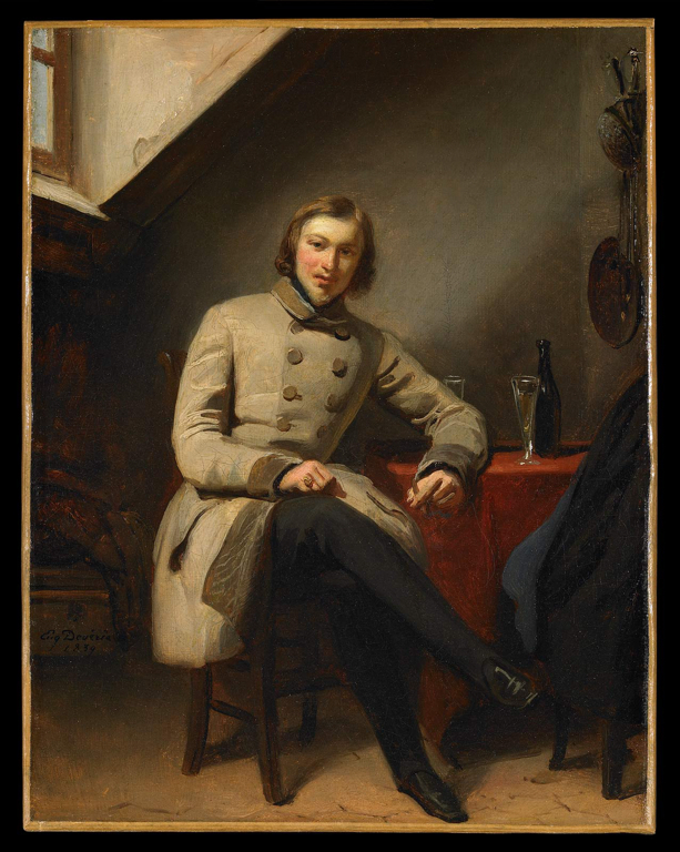 Portrait d'Alexandre Desbiez de Saint-Juan (1820-1863) ; Poète dans sa mansarde_0