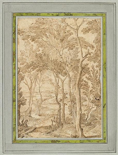 Etude d'arbres, Gaspard Dughet, 1630 vers