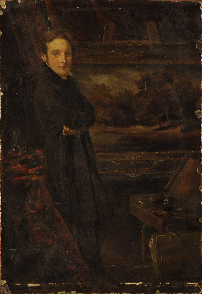 Jeune peintre devant son chevalet_1