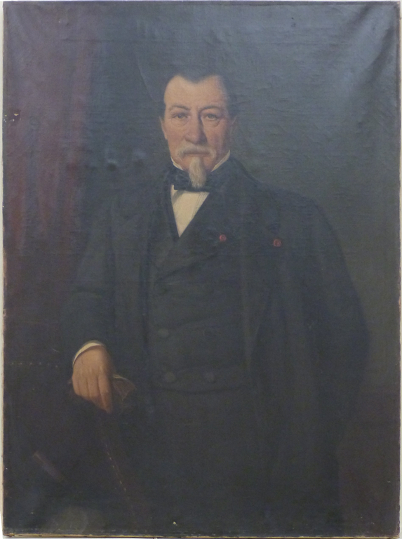 Portrait d’homme (un professeur ?), Édouard Baille, 19e siècle