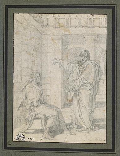 Illustration pour une scène de Britannicus (?), Denis Antoine Chaudet, 1800 vers