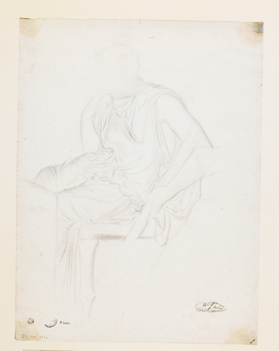 Étude d’après la statue de Déméter de la frise du Parthénon, Hippolyte Flandrin, 1836