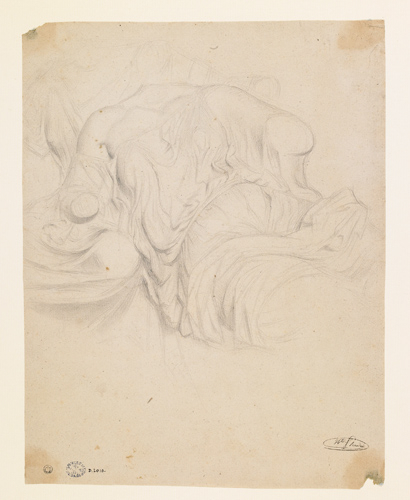 Étude d’après la statue d’Aphrodite de la frise du Parthénon, Hippolyte Flandrin, 1836 vers