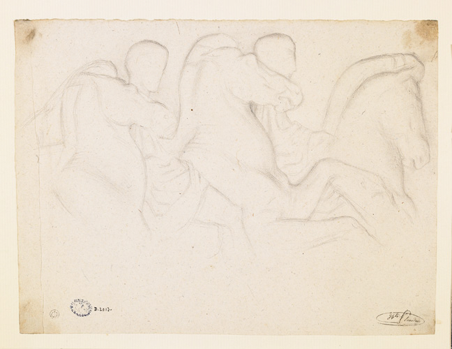 Étude d’après les cavaliers de la frise du Parthénon, Hippolyte Flandrin, 1836 vers