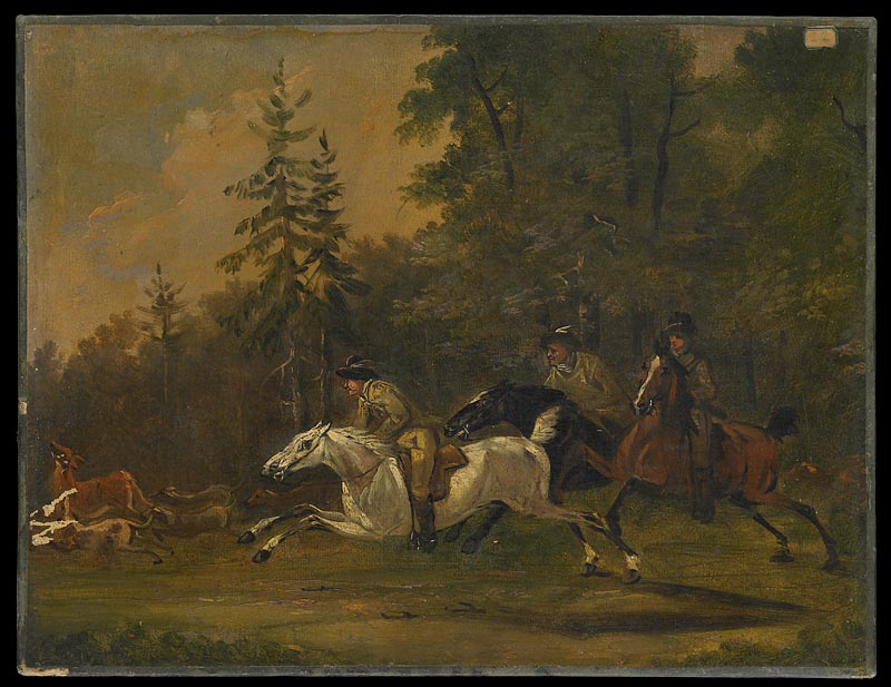 Cavaliers dans la forêt, Pieter Jansz Van Asch, 17e siècle