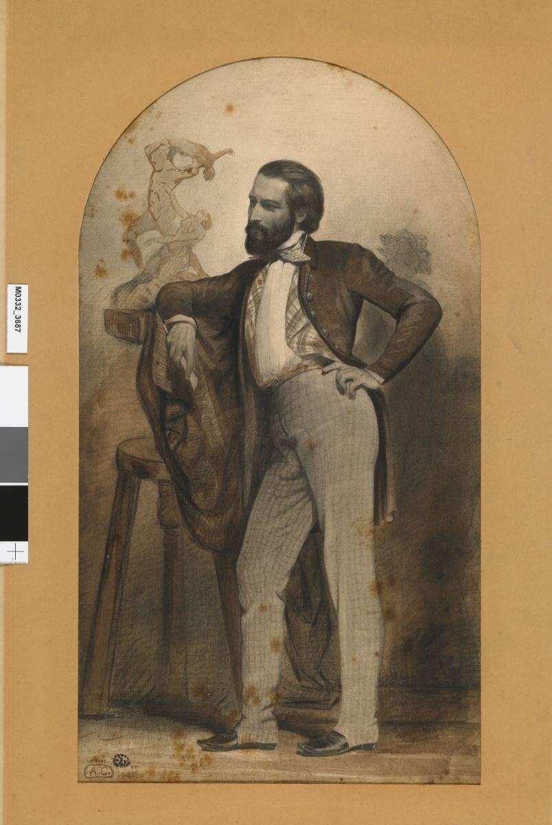 Autoportrait du sculpteur Auguste Clésinger_0