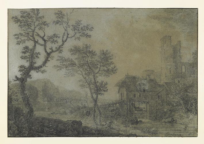 Paysage, Simon-Mathurin Lantara, 18e siècle