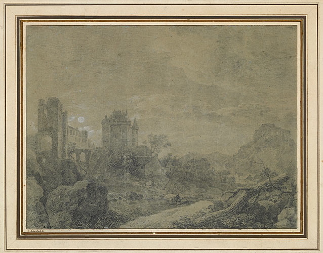 Château fort avec des ruines, Simon-Mathurin Lantara, 18e siècle