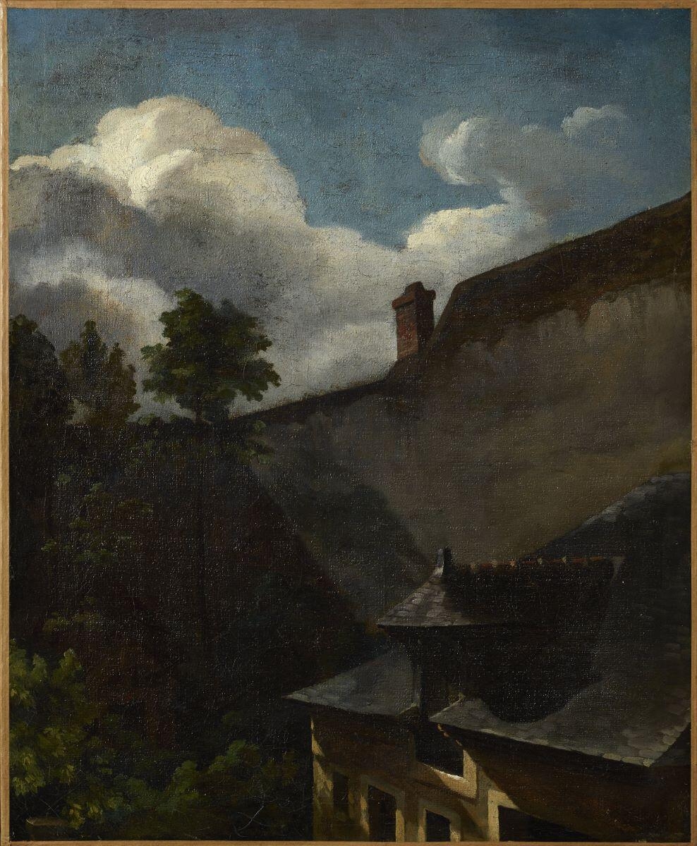 Étude de toit éclairé par le soleil, Théodore Géricault, 1817 vers