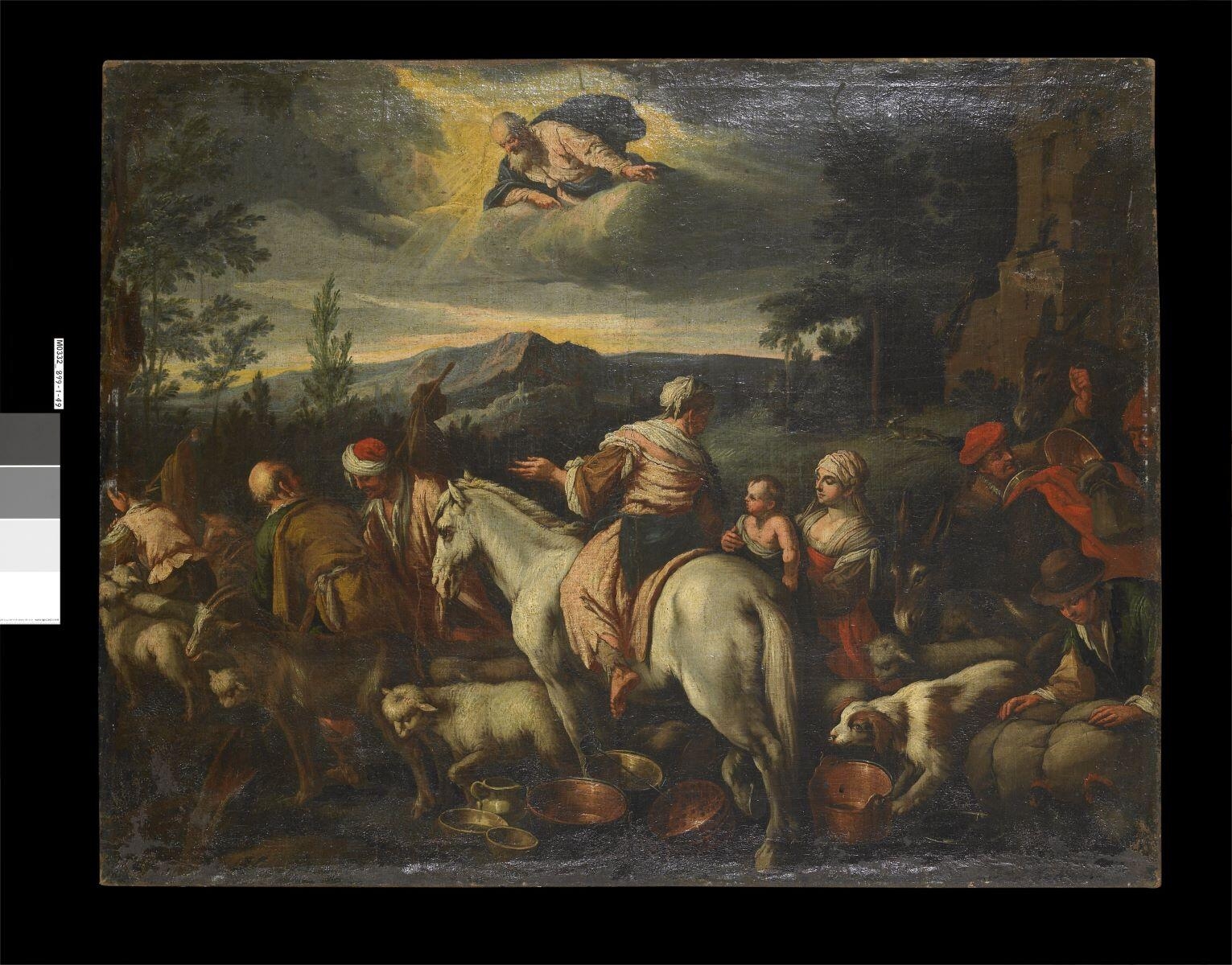 Le départ d'Abram, Loth et Saraï pour le pays de Canaan ; Le retour de Jacob en Chanaan, Jacopo Bassano, 16e siècle, 17e siècle