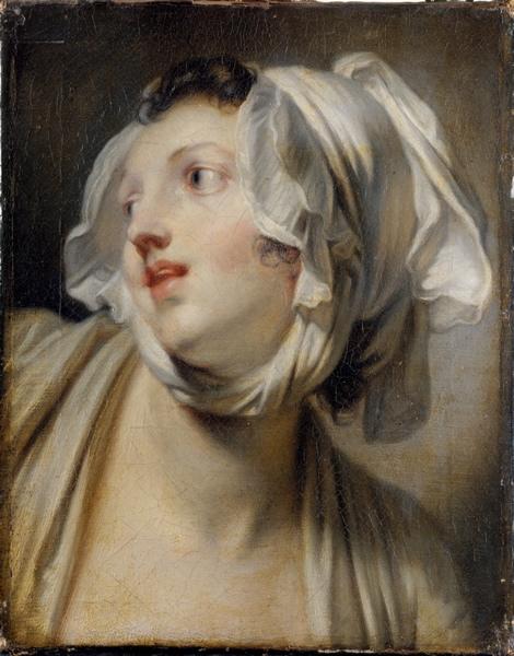 Tête de jeune femme, Jean-Baptiste Greuze, 18e siècle