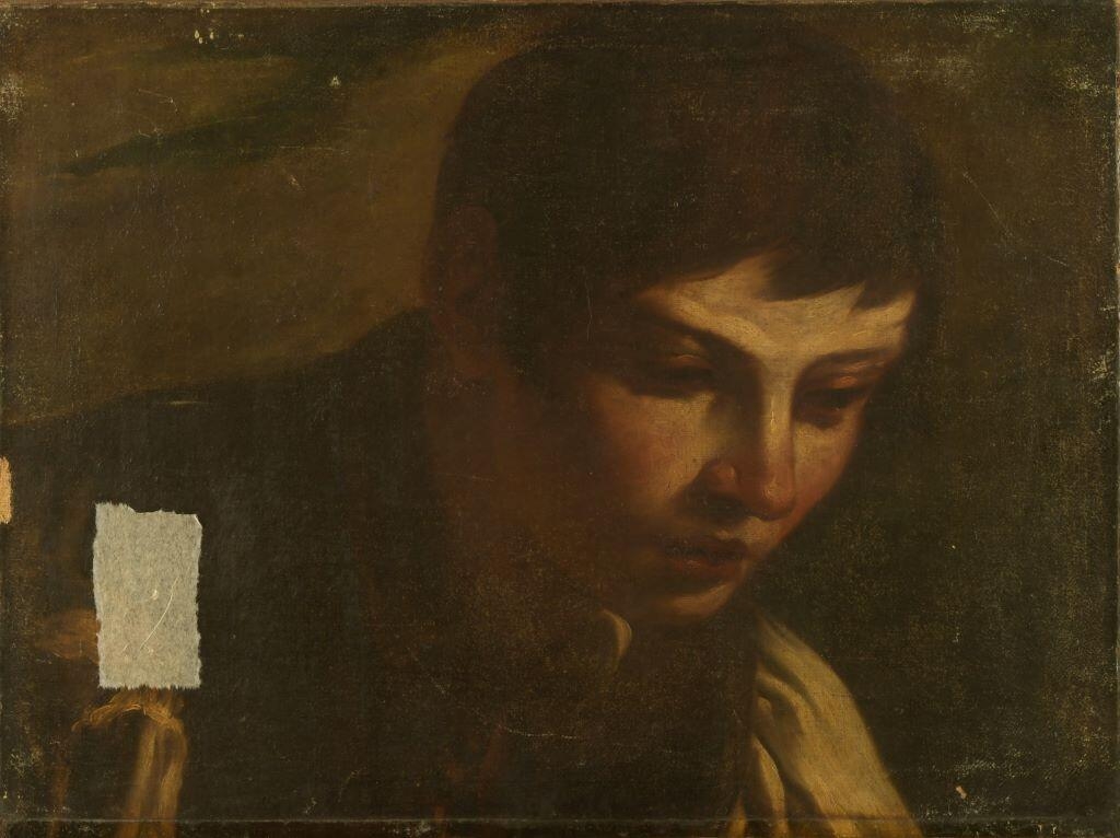 Tête d'homme penché, Le Guerchin, 17e siècle, 18e siècle