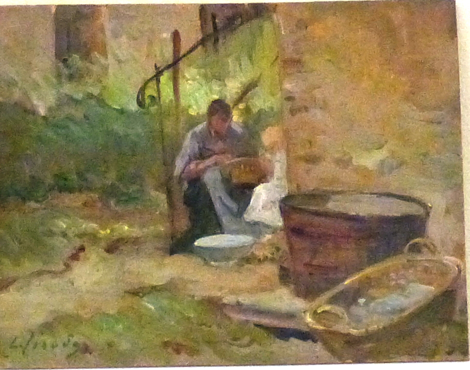 Femme et enfant assis sur les marches d'un escalier_0