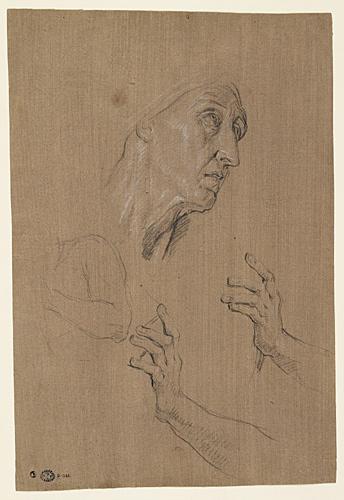 Etude de tête et de mains, Placido Costanzi, 1730 vers