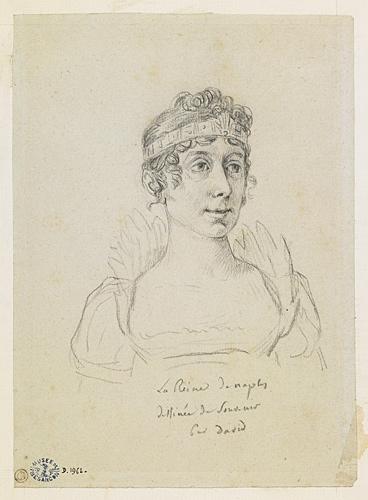 Julie Bonaparte, vue en buste, de trois-quarts à droite, David, 1804 vers