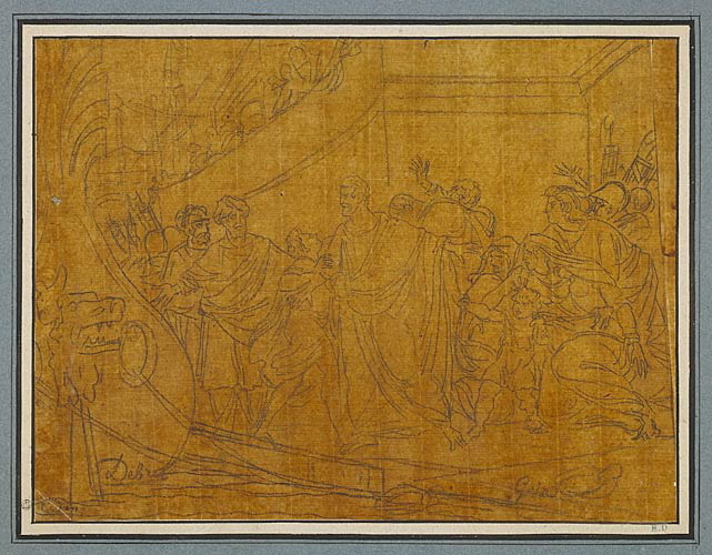 Régulus partant pour Carthage, Jean-Baptiste Debret, 1791