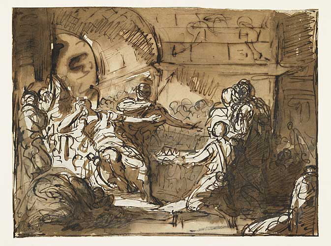 Brutus condamnant ses fils à mort, Gabriel François Doyen, 1760 entre,1765 et