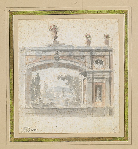 Portique donnant sur la campagne, Louis-Jacques-Mandé Daguerre, 19e siècle