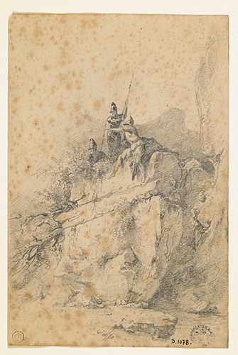Guerriers armés et casqués, Augustin Enfantin, 19e siècle