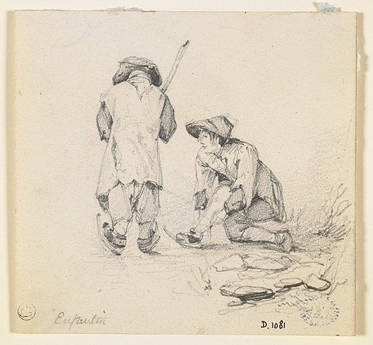 Etude de patineurs, Augustin Enfantin, 19e siècle