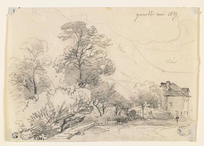 Paysage de Grenoble, Augustin Enfantin, 1827