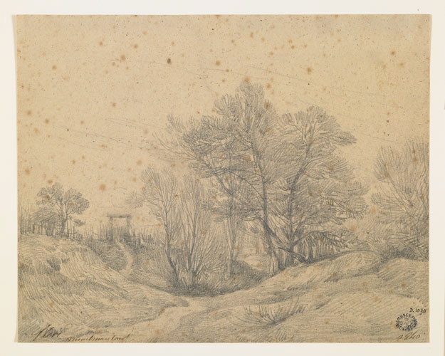 Un sentier dans les arbres à Ménilmontant, Camille Flers, 1840