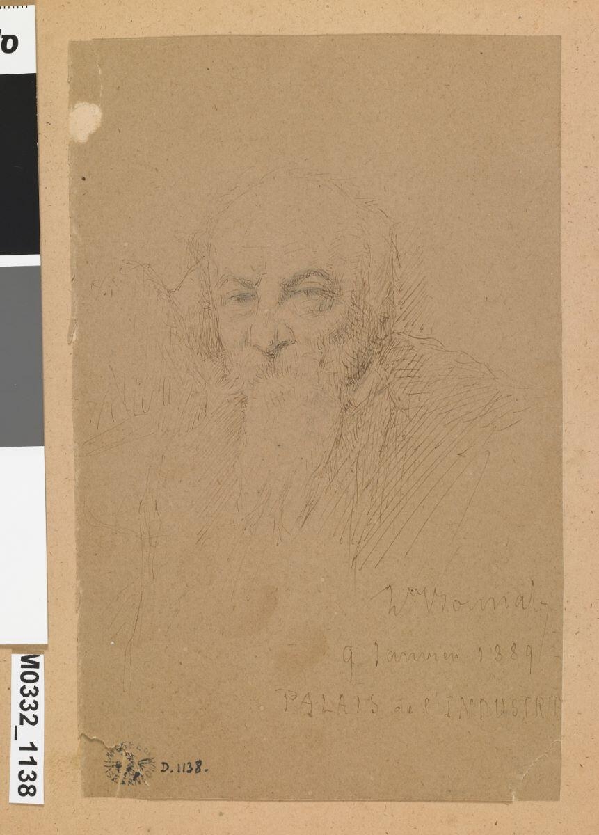 Portrait d'homme barbu ; Portrait d'Antoine François Marmontel, Léon Bonnat, 1889