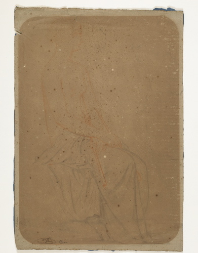 Etude de femme nue assise, Hippolyte Flandrin, 19e siècle