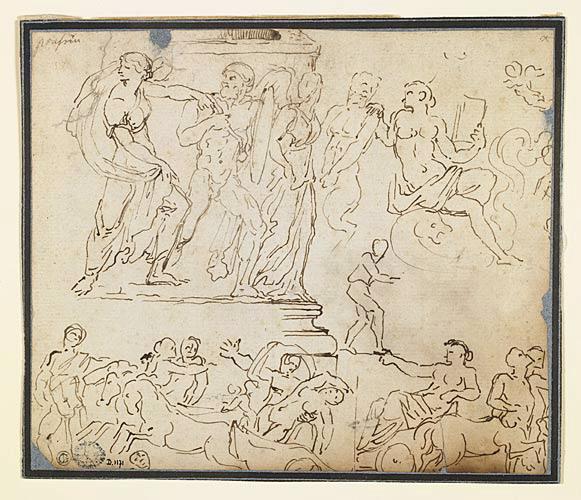 Copie d'après des bas-reliefs antiques, Jean-Baptiste Corneille, 17e siècle
