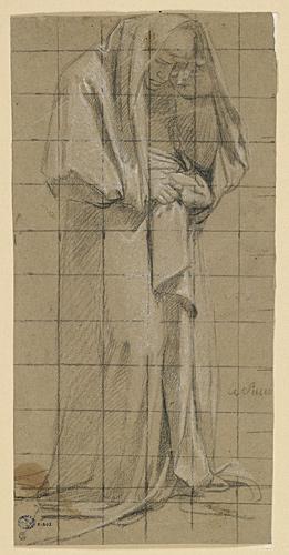 Etude d'une figure drapée, Claude II Audran, 17e siècle