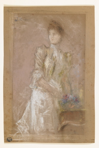 Portrait de femme debout, Jules Louis Machard, 2e moitié 19e siècle