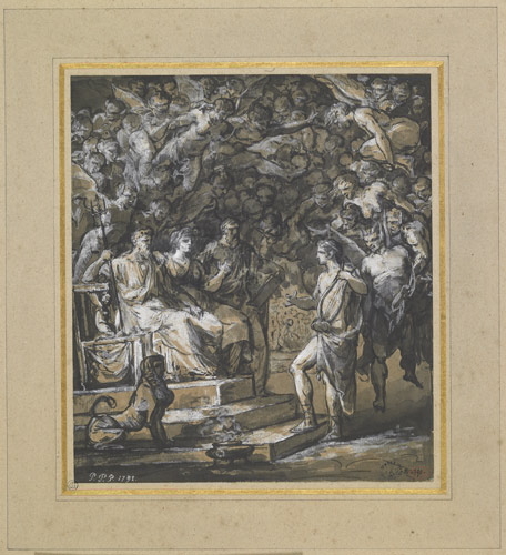 Orphée aux Enfers devant Pluton et Proserpine, Jacques Réattu, 1792 vers