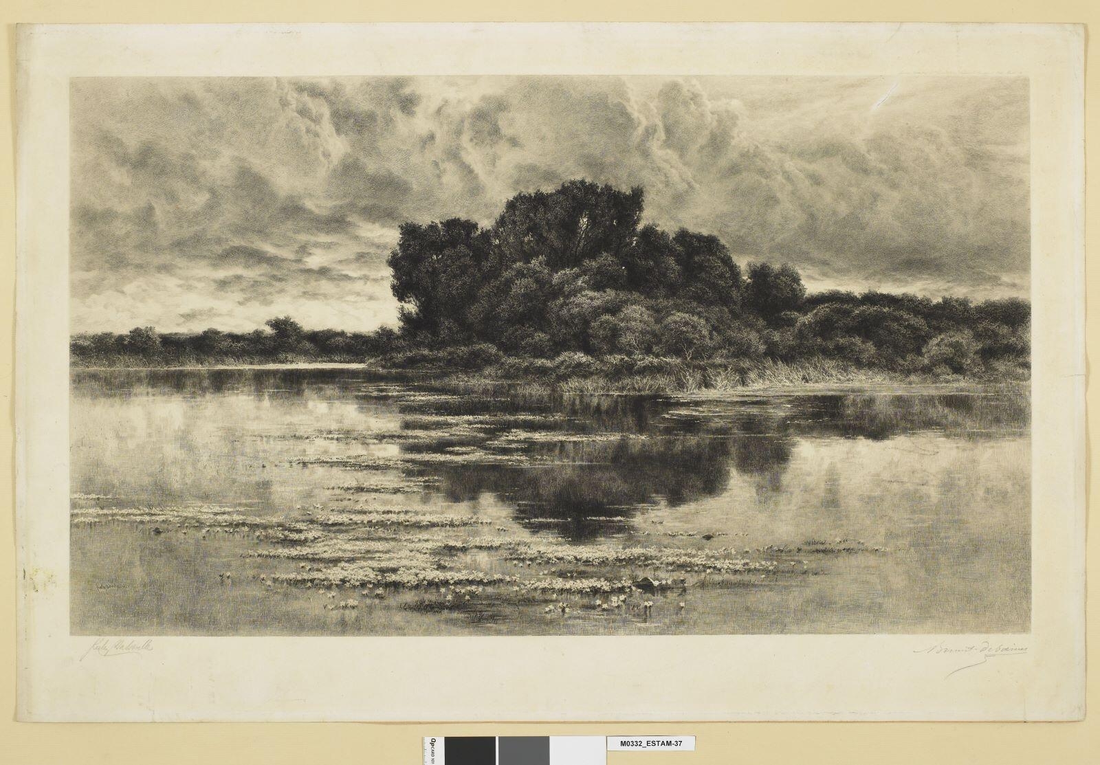 Willows Whiten ; La rivière, Alfred-Louis Brunet-Debaines, 1888