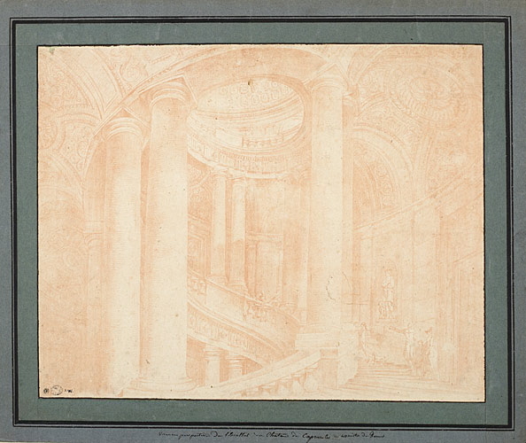 L'escalier du palais Farnèse à Caprarola, Pierre Adrien Pâris, 1771 entre,1774 et