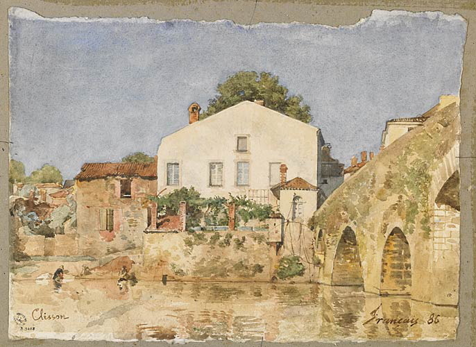Clisson, maison au bord de l'eau, Louis Français, 1886