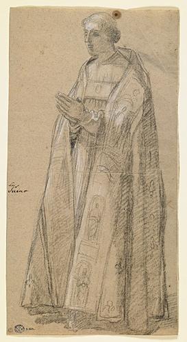 Etude de religieux, Claude II Audran, 17e siècle