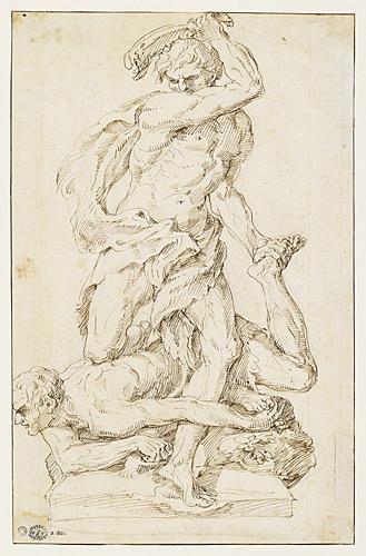 Samson terrasse un Philistin, Raymond Lafage, 17e siècle