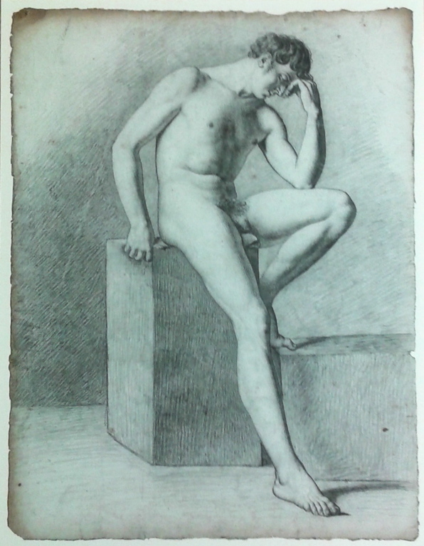 Académie d'homme pensif, Joseph Ferdinand Lancrenon, 1807 vers,1813