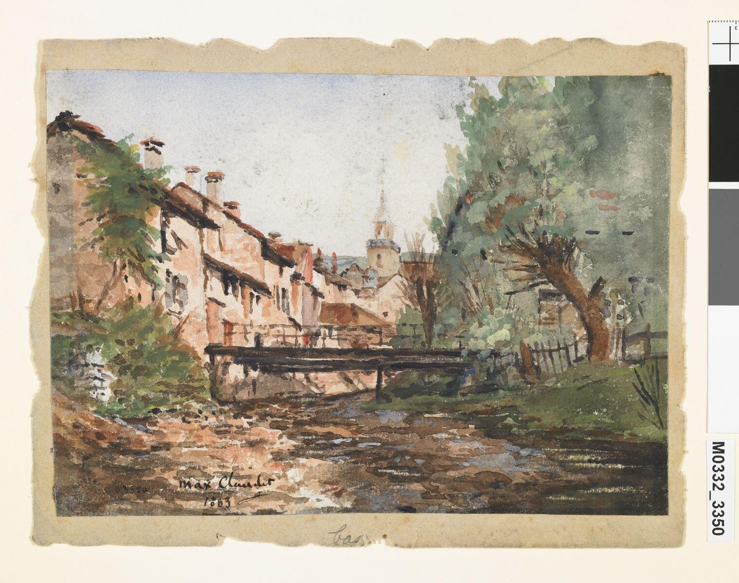 Maisons au bord de l'eau, Max Claudet, 1883