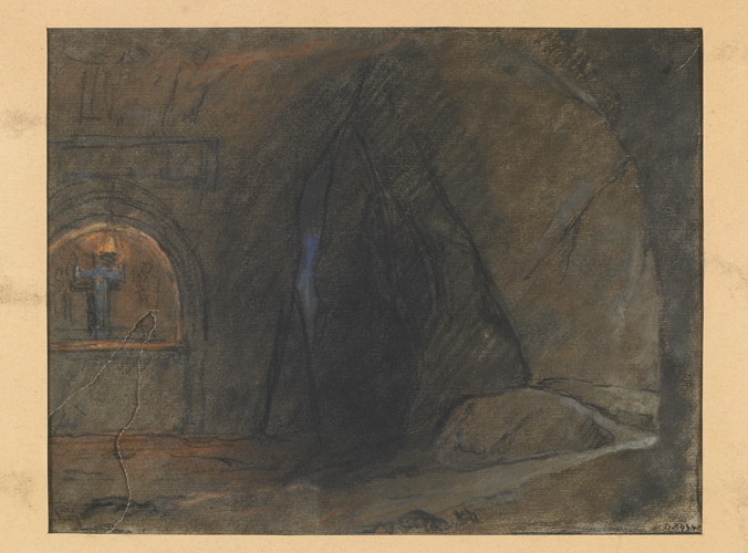 Sanctuaire dans une grotte, Édouard Baille, 19e siècle