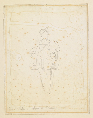 Maubant dans Hernnani (recto et verso), François-Nicolas Chifflart, 2e moitié 19e siècle