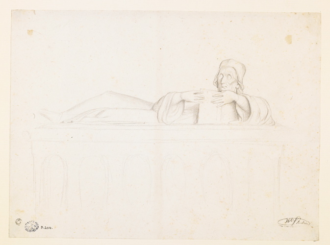 Etude d'après un tombeau, Hippolyte Flandrin, 1835