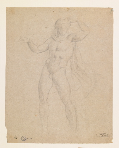 Etude d'après une sculpture antique : éphèbe debout_0