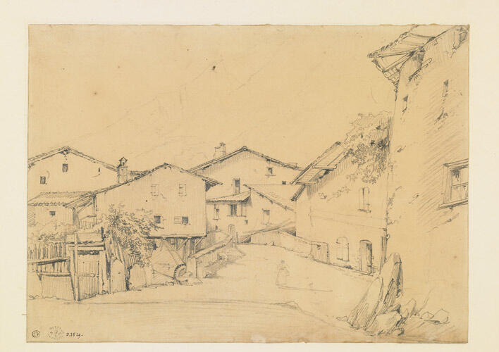 Une rue de village dans la montagne_0