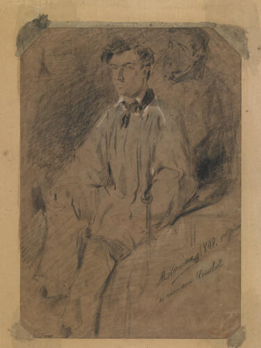 Portrait de jeune homme assis, Clément-Auguste Andrieux, 1848
