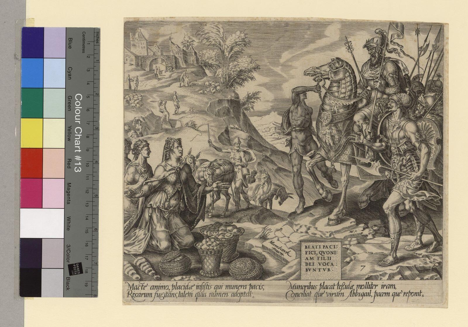 Abigaïl apaisant la colère de David, Jan Müller, 1566 vers