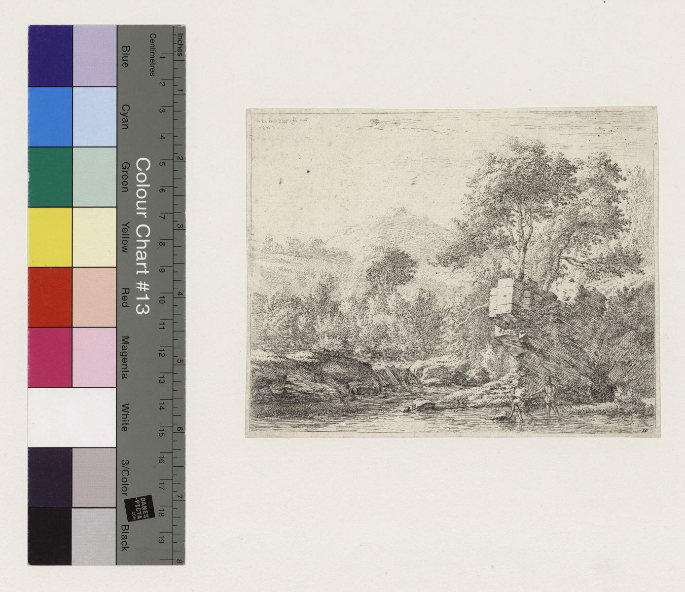 Deux hommes près de la pierre dans l'eau, Karel Dujardin, 1658