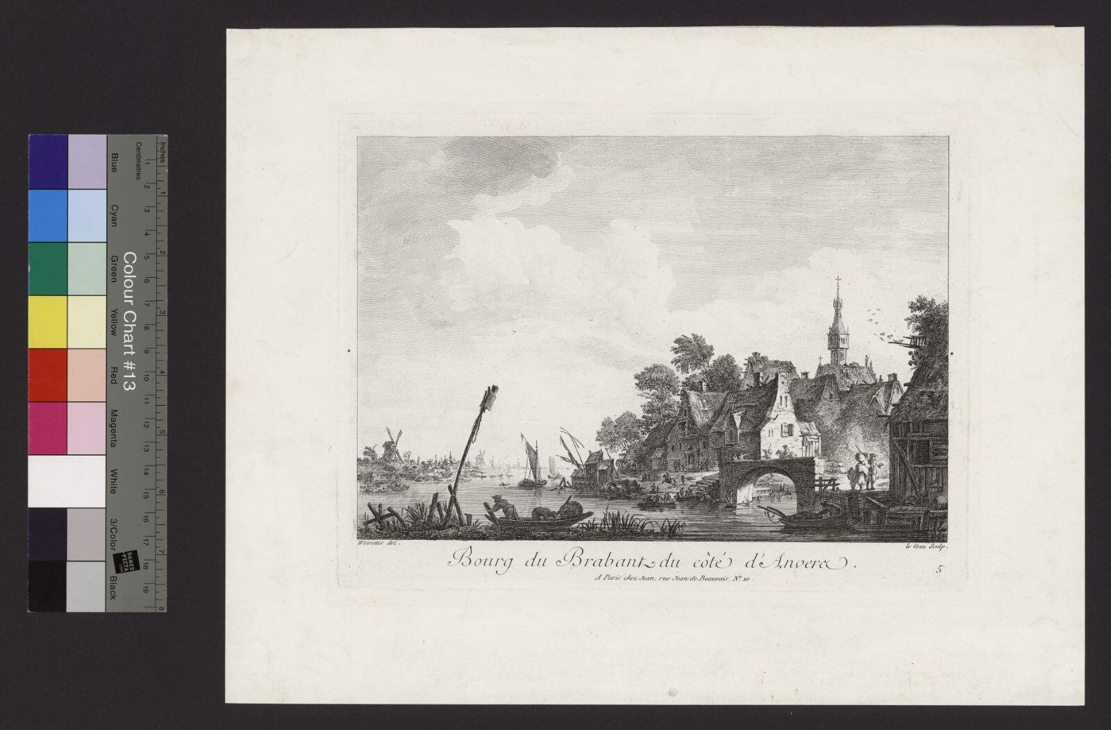 Bourg du Brabant du côté d'Anvers, Jean-Jacques Le Veau, 1700-1799